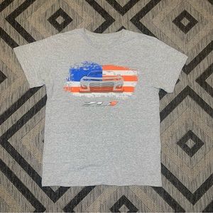 Chevrolet Chevy ZL1 Camaro Shirt Red White Blue USA Flag Racing Car